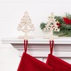 Transpac Cast Iron Ornate Tree Stocking Hanger Set of 2 Christmas Home Decorations - 2 of 2