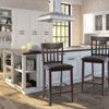 Tangkula Set of 4 Bar Stools Counter Height Pub Chairs w/ PU Leather Seat&Rubber Wood Legs - 2 of 4