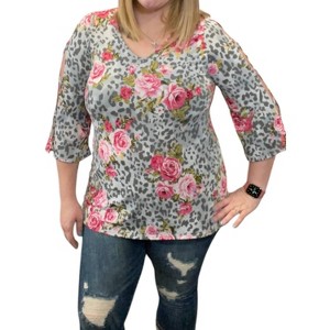 Women's Shoulder Cutout Tunic Top - honeyme - 1 of 3