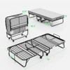 Aheaplus Portable Folding Bed with Adjustable Backrest, Rollaway Folding Guest Bed with Memory Foam Mattress & Wheel - 3 of 4