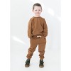 Organic Cotton Sweatsuit Set | Brown | Charlie Lou Baby - 2 of 4