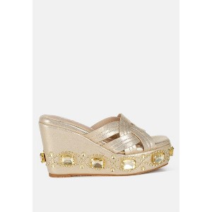 Blistronic Chunky Diamante & Rhinestone Cut-Out Sandals - 1 of 4
