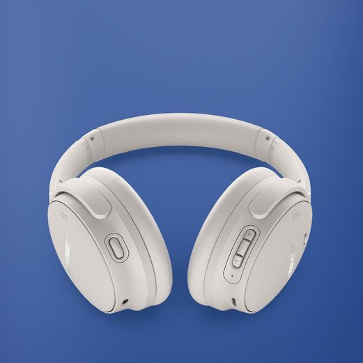 White Bose over ear headphones