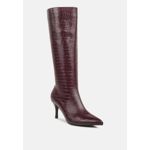 Uptown Pointed Mid Heel Calf Boots - 1 of 4