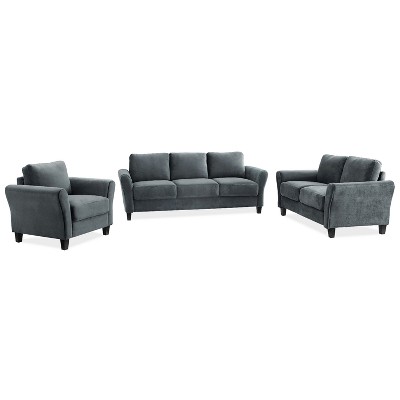 Willow Microfiber Chair with Rolled Arms - Lifestyle Solutions
