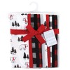 Hudson Baby Infant Boy Cotton Flannel Burp Cloths Bundle, Buffalo Plaid Bear, One Size - 2 of 4