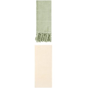 REGALWOVEN 2 Packs Striped and Tassels Hand Towels for Bathroom 14" x 30" - 1 of 4
