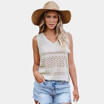 Women's Cut-Out Vest Cover-Up Top - Cupshe