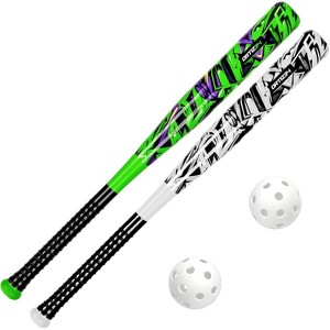 Ortiz34 2 Pack Bat & Ball Set - Graffiti Plastic Bat & Ball Homerun Set- David Ortiz Backyard Baseball Set for Youth, Kids, Teenagers, Adults - 1 of 4