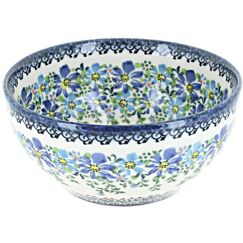 Blue Rose Polish Pottery M02 Galia Cereal/Soup Bowl, 1 of 2