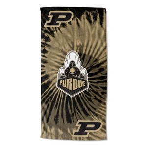 NCAA Purdue Boilermakers Tie Dye Beach Towel 30 x 60 inches - 1 of 4