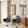 Karl Home Black Gold Heavy Duty Hydraulic Reclining Hair Stylist Salon Chair with Headrest - 2 of 4
