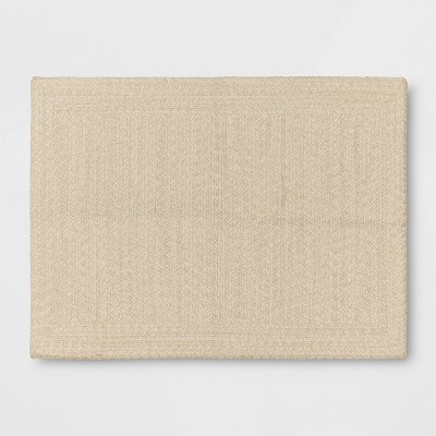 2&#39;6&#34;x4&#39;2&#34; Natural Woven Rectangular Braided Outdoor Accent Rug Heathered Cream - Threshold&#8482;_3