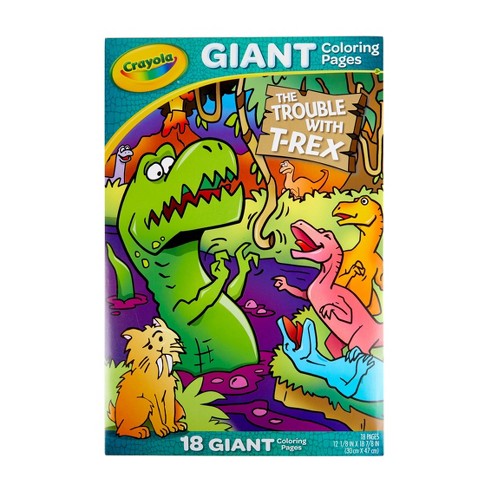 Crayola The Trouble With T Rex 18 Giant Coloring Pages Target