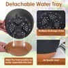 iMountek "4Pcs 9.64-Inch Hanging Planters with Drainage Holes & Self-Watering Tray for Indoor/Outdoor Herbs, Ivy, Ferns, and Plants" Gray - 4 of 4