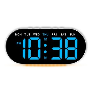 REGALWOVEN Digital Plastic Corded Electric Adjustable Accurate Alarm Clock 7.1 x 3.1 x 1.2 inch - 1 of 4