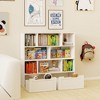 Sevobal Utility Storage Cabinets, Floor Cabinet with Drawers and Open Shelves for Living Room Kitchen Hallway, White, 48.03"*12.9"*45.45" - 2 of 4