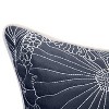Embroidered Fine Line Floral with Welt Indoor/Outdoor Throw Pillow - Edie@Home - 3 of 4