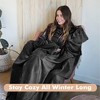 Tirrinia Adult Wearable Fleece Blanket with Sleeves, Soft Cozy TV Blanket, Sunggle Blanket Gift for Women Men - 2 of 4