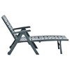 vidaXL Folding Sun Lounger Plastic Green - 3 of 4