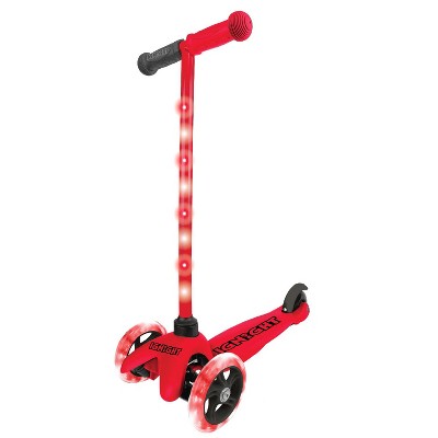 Ignight Red 3 Wheel Kids Scooter W/ Light Up Wheels & Tbar