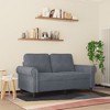 vidaXL 2-Seater Sofa Dark Gray 47.2 in. Velvet - 3 of 4