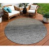 Taupe And Gray Abstract Washable Indoor Outdoor Area Rug - 2 of 4