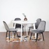 NicBex 5-Piece Round Dining Table Set for 4,Modern Kitchen Table Set with 4 Upholstered Curved Backrest Chairs - 2 of 4
