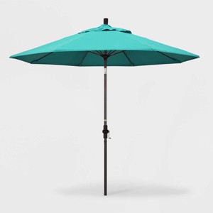 9' Aluminum Collar Tilt Crank Sunbrella Patio Umbrella - California Umbrella - 1 of 4