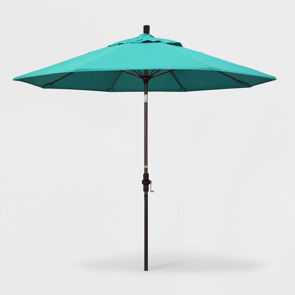 Photos - Parasol 9' x 9' Sun Master Patio Umbrella Collar Tilt Crank Lift - Sunbrella Aruba