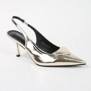 Berness Women's Chevelle Pointed-Toe Slingback Heels with Triangle Embellishment - 1 of 4