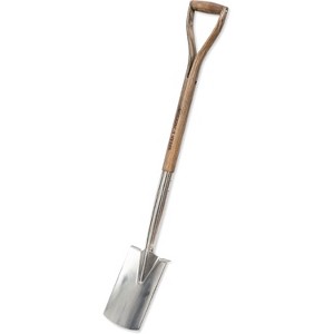 Spear & Jackson Traditional Stainless Border Spade, Mirror-Polished Stainless Steel Head, Weatherproofed Hardwood Shaft, Ergonomic Wishbone Handle - 1 of 4