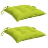 vidaXL Pallet Cushions 2 pcs Bright Green 19.7"x19.7"x2.8" Oxford Fabric - 3 of 4