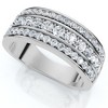 Pompeii3 1Ct Men's Diamond Wedding Anniversary Ring 10k Gold Lab Created - 2 of 4