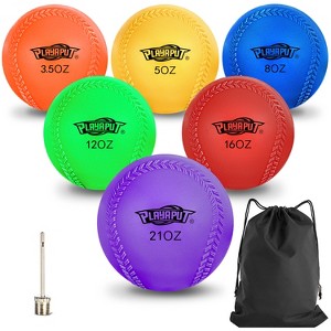 PLAYAPUT Weighted Balls for Baseball and Softball,Set of 6 Weighted Baseball , Multicolor - 1 of 4