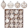Angel Sar 16-Piece Shatterproof Christmas Ball Ornaments Set, Hand-Painted Shatterproof Plastic Ornaments in 8 Colors for Christmas Tree, Champagne - 4 of 4