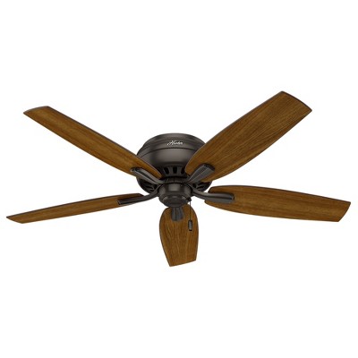 52" Premier Bronze Low Profile Ceiling Fan with LED Light