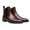 Santimon Men's Chelsea Boots Dress Ankle Boots Crocodile Print Genuine Leather Boots - 4 of 4