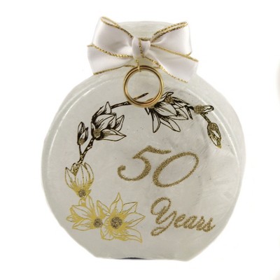 Stony Creek 4.5" Golden Anniversary Pre-Lit Jar 50 Years  -  Decorative Vases