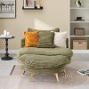 NicBex 65 Inch Loveseat,Modern Corduroy Loveseat Sofa with 3 Colorful Pillows,Upholstered 2-Seater Couch Set for Living Room,Bedroom,Lounge - 3 of 4
