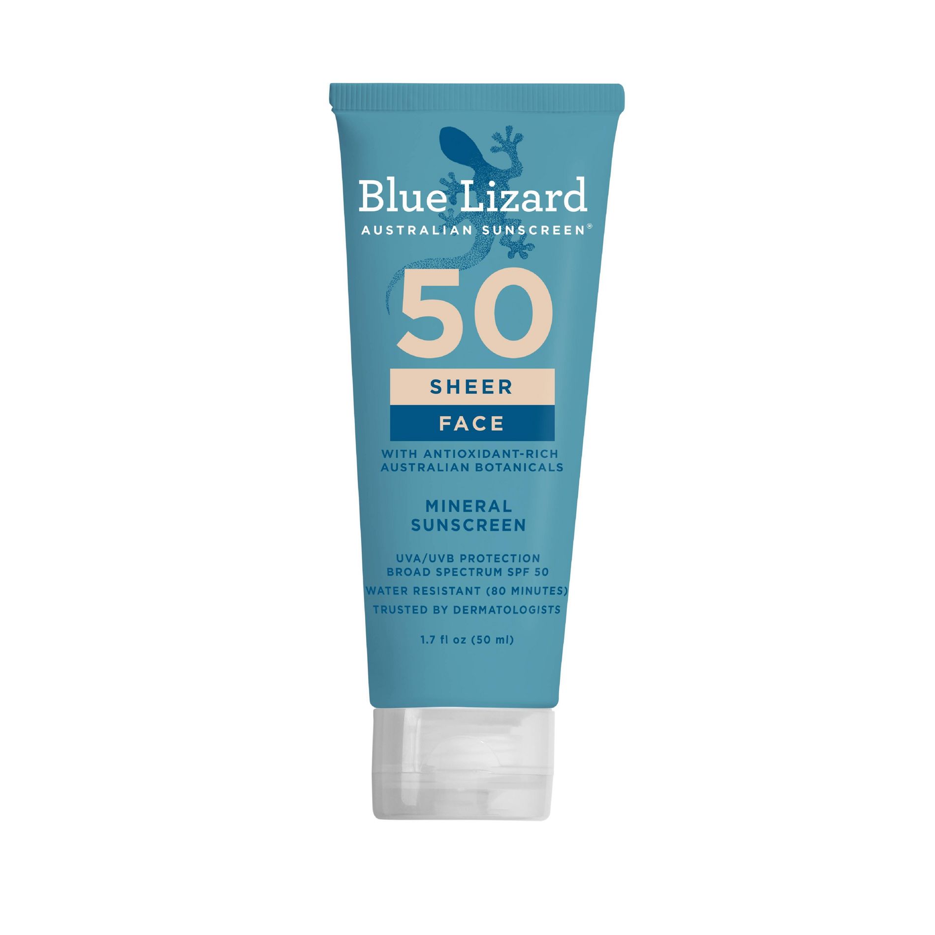 Blue Lizard Sheer Face Mineral Sunscreen Lotion - SPF 50 - 1.7 fl oz