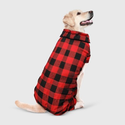 red plaid pajamas for dogs