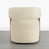 Spruce&Spring Modern Upholstered Dining Chair with Casters & Wood Armrests - 4 of 4