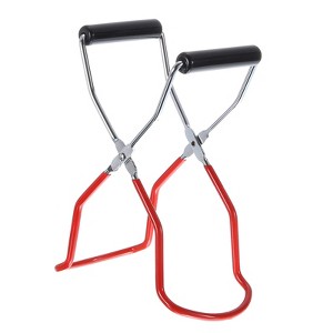 Unique Bargains Sturdy Canning Jar Lifter Tongs with Rubber Grips Handle - 1 of 4