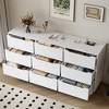 NicBex 8/9 Drawer Dresser,Large Capacity Clothing Storage Cabinet with Wide Top,Dressers Chest of 8 Drawers for Bedroom,Living Room,TV Stand Use,White - 2 of 4
