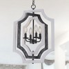 Bella Depot Retro White Wood Chandelier Metal Pendant Kight with 4-Light - image 3 of 4