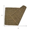 HomeRoots 2' X 3' Black And Brown Jute Striped Hand Woven Area Rug - 3 of 4