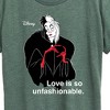 Women's - Disney Villains - Cruella De Vil Love Unfasionable Short Sleeve Graphic T-Shirt - image 2 of 4