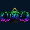 Men's Design By Humans Fluorescent Bomber Mask By Exosam T-Shirt - 2 of 4