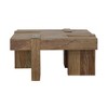 Kuboloa Natural Sheesham Wooden Square Coffee Table ¨C Organic Elegance for Living Room - 4 of 4